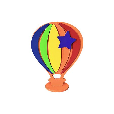Balão Mdf Estrela Pequeno Laranja Decorativo Para Festa