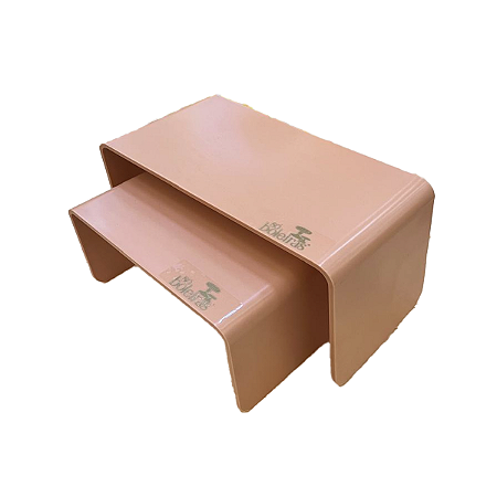 Par De Elevadores Só Boleiras Fosco Pêssego Decorativos