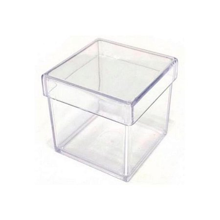 Caixa De Acrílico Transparente Lembrancinhas 4X4 C/ 10 Un