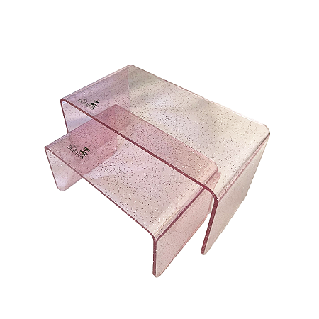 Par De Elevadores Só Boleiras Clean Glitter Rosa Bebê Festa