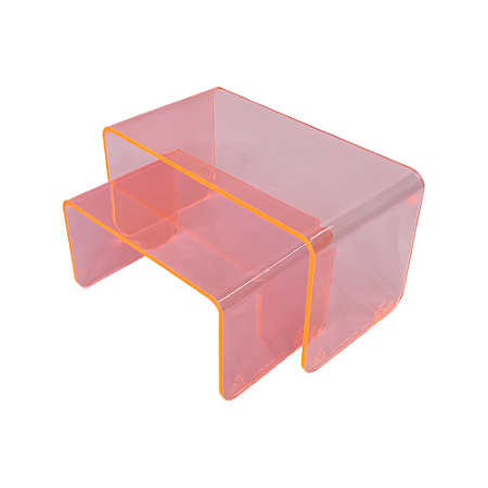 Par De Elevadores Só Boleiras Clean Laranja Neon Suporte
