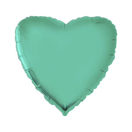 Balão Coração 20" 50cm Tiffany Metalizado Decoração
