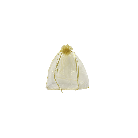 Saco Organza Dourado Embalagem Lembrancinha 7x9 10un