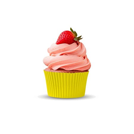 Forma P/Cupcake Bolinho Amarelo Papel Forneáveis Festas 45un