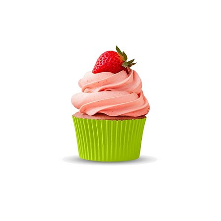 Forma P/Cupcake Bolinho Verde Claro Papel Forneáveis 45un