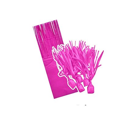 Papel De Seda Pink Para Balas Franjas Embalagem 48un