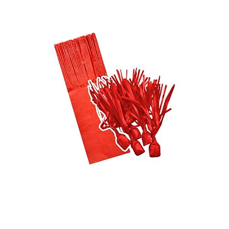 Papel De Seda Vermelho Para Balas Franjas Embalagem 48un