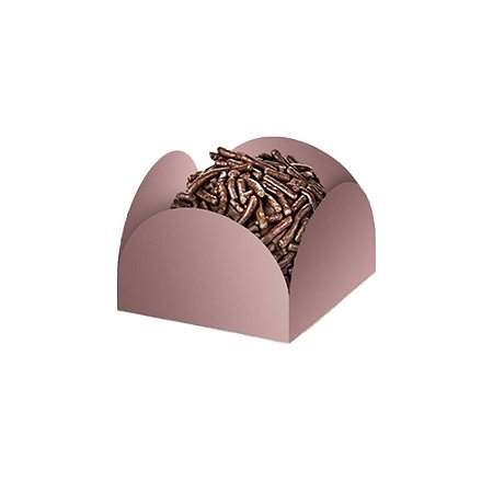 Forminha P/ Doces 4 Pétalas Rose Gold Festas Embalagem  50un