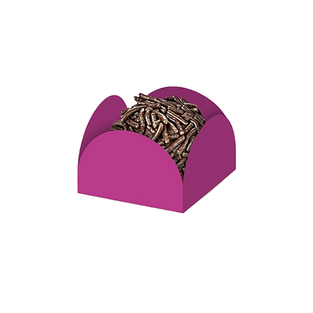 Forminha Para Doces 4 Pétalas Pink Festas Embalagem  50un