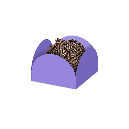 Forminha Para Doces 4 Pétalas Lilás Festas Embalagem  50un