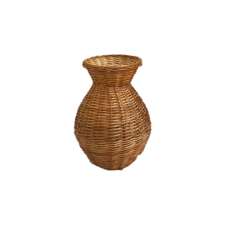 Vaso De Vime Bojudinho Decorativo Para Exteriores E Festas
