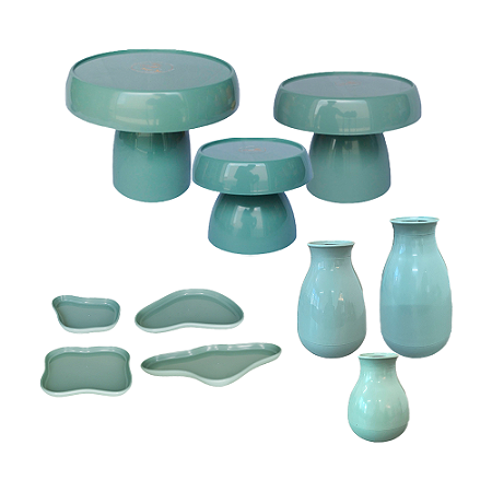 Kit Só Boleiras Festejar Verde Menta Decorativo Para Festa