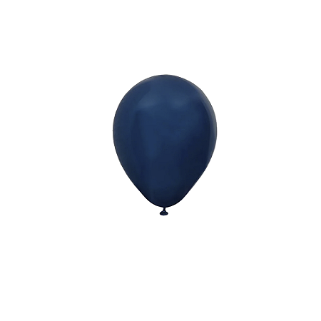 Balão Happy Day 5" Liso Azul Naval Bexiga Festas 50un