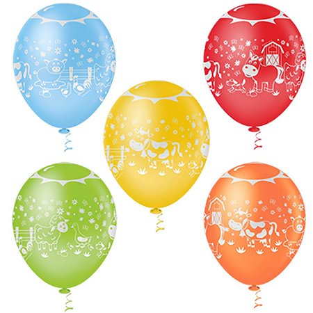 Balão Pic Pic Fantasia Fazendinha Cores Sortido 10" 25un