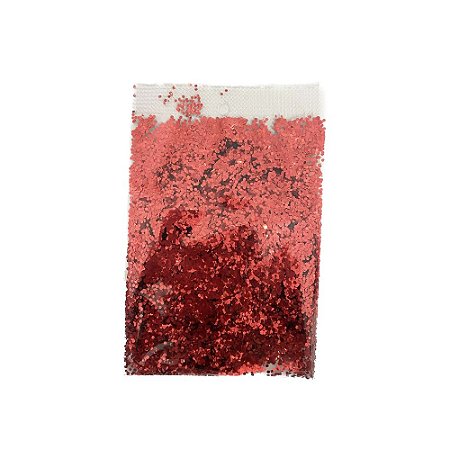 Enfeite Dec Confete Mini Hexagonal Vermelho P/ Balões 15G