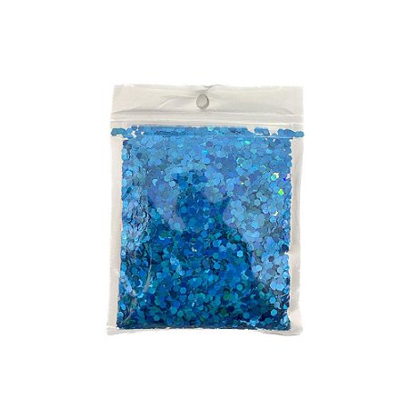 Enfeite Decorativo Confete Hexagonal Azul P/ Balões 15G
