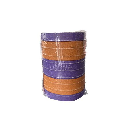 Serpentina Laranja e Roxo Decoração Carnaval Papel 10un 1cmx8m