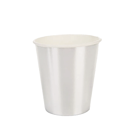 Copo De Papel Prata Festas 240ml 08 unid Descartável