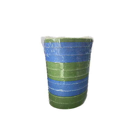 Serpentina Azul e Verde Decoração Carnaval Papel 10un 1cmx8m