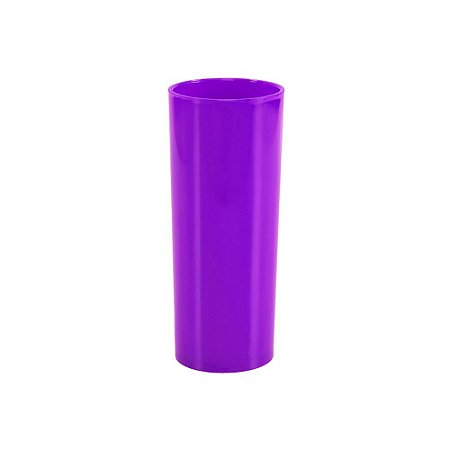 Copo Long Drink Roxo Color Liso 340ml Plástico Festas