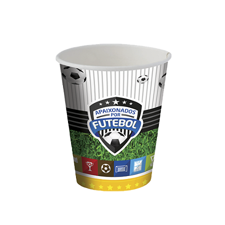 Copo De Papel Apaixonados Por Futebol 200ml Festas 8un