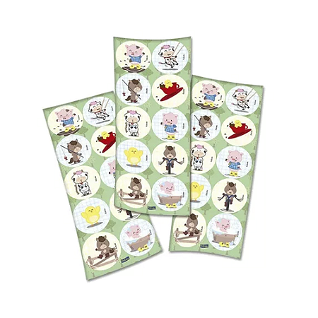 Adesivo Fazendinha Bichinhos Temático Decorativo Festas 30un