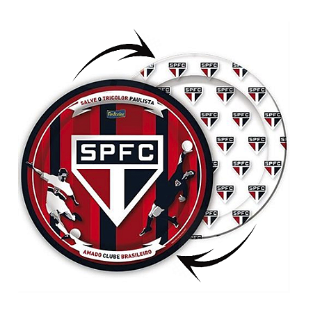 Prato De Papel Tricolor Futebol 18Cm 8un Produto Festcolor