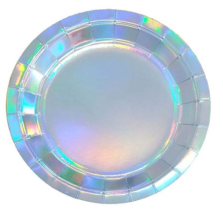 Prato De Papel Furtacor Brilhante 18Cm 8un Decoração Festas