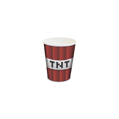 Copo De Papel Mini Pixels TNT 180ml Descartável Festas 8un