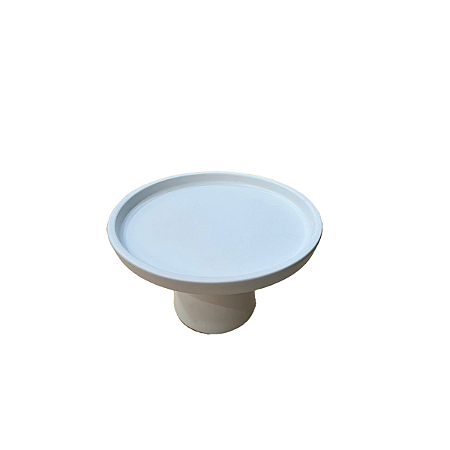 Mini Prato Chicago Branco Fosco Decorativo Festa Cerâmica