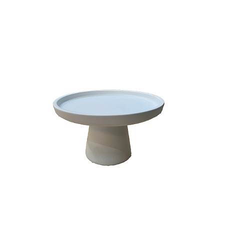 Mini Prato Chicago Branco Fosco Decorativo Festa Cerâmica