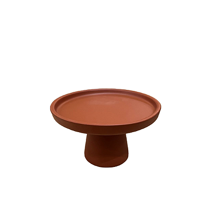 Mini Prato Chicago Terracota Fosco Decorativo Festa Cerâmica