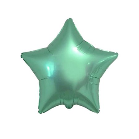 Balão Estrela Cromado Verde Candy 18" 45cm Metalizado Festa