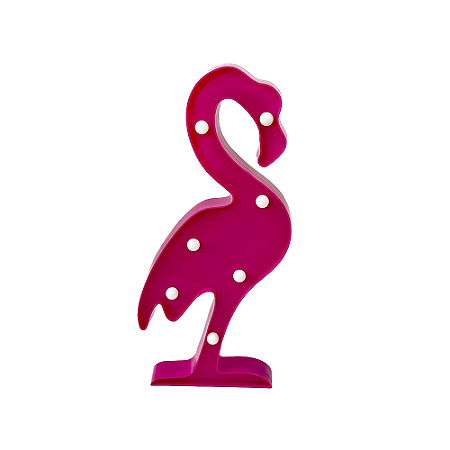 Flamingo De Led De Plástico Pink Decorativo Festa Tardezinha