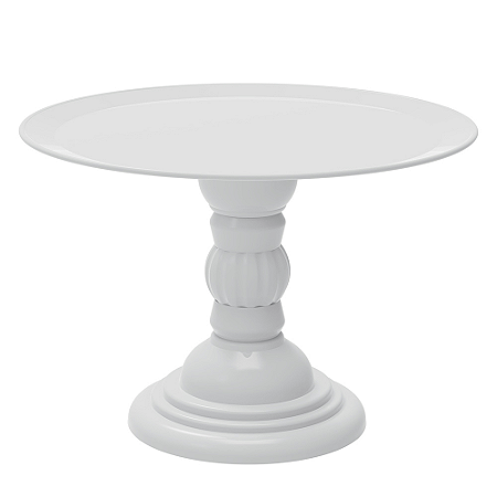 Prato Dubai Boleira Branco 32x23Cm Plástico Desmontável