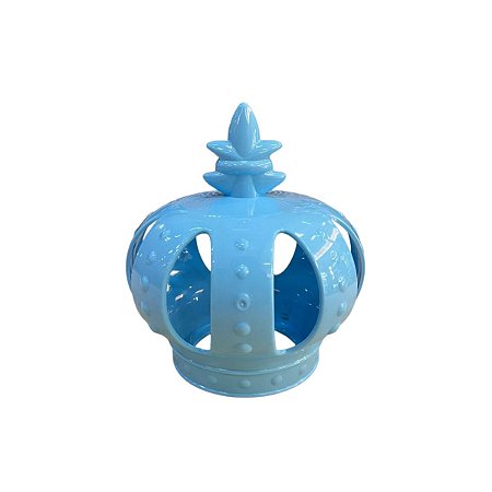 Coroa De Plástico Azul Bebê Decorativa Enfeite Festas