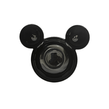 Bandeja Cabeça Mouse Preto Plástico Decoração