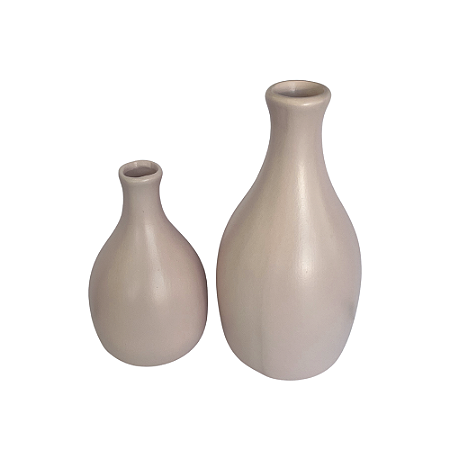 Dupla Vaso Formosa Rosa Candy Cerâmica Decoração Flores Festas