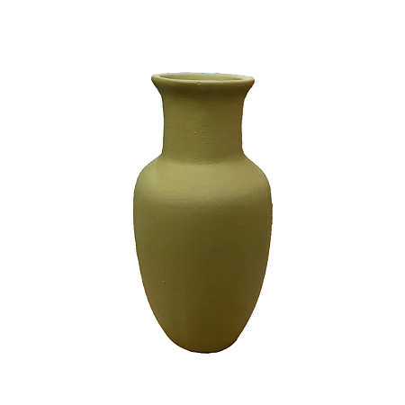 Vaso Lindoia Verde Eucalipto Cerâmica Decorativo Cerâmica