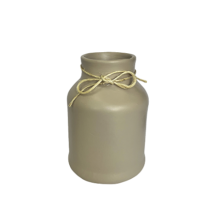 Vaso Alfenas Nude Médio Cerâmica Decorativo Festas