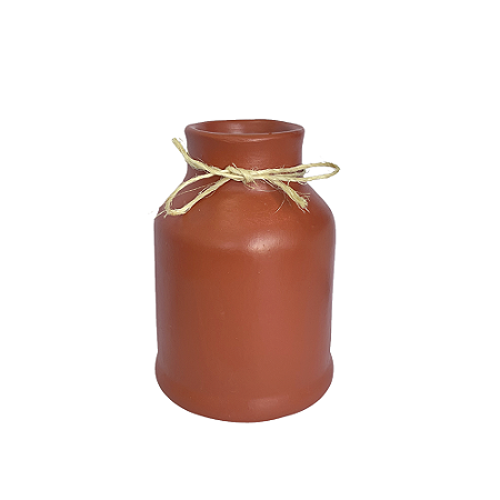 Vaso Alfenas Telha Médio Cerâmica Decorativo Festas