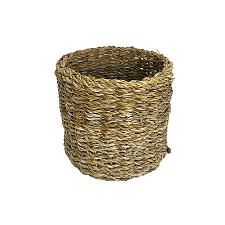 Cesto De Palha Natural Enfeite Decorativo 20CM
