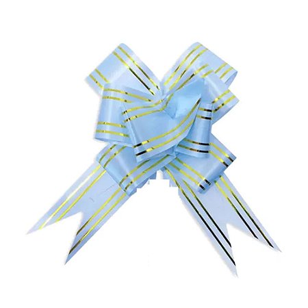 Laço Pronto Azul Grande 28mm Decorativo Embalagens 10un
