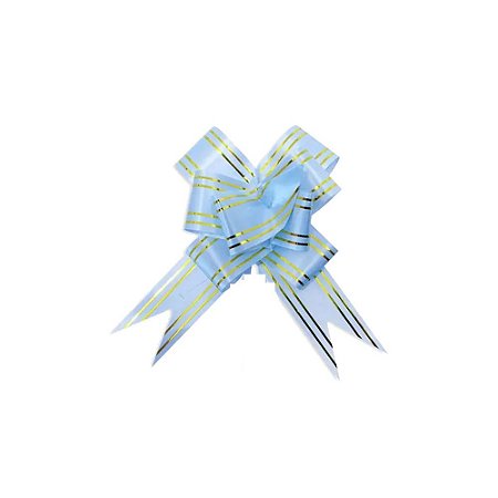 Laço Pronto Azul Médio 18mm Decorativo Embalagens 10un