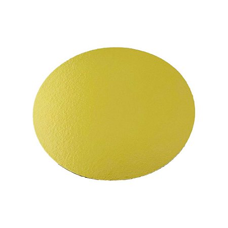 Cake Redondo Ouro Base Laminada Prato Bolos 28cm Papelão