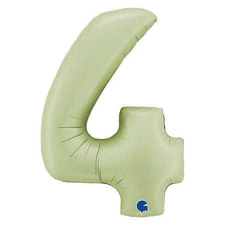 Número Metalizado 66cm Olive Garden 4 Decorativo Festas