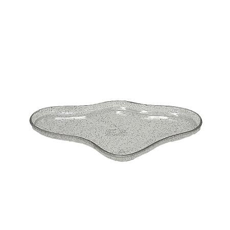 BANDEJA ORGANICA SO BOLEIRAS 250 CLEAN GLITTER PRATA