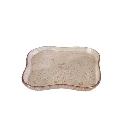Bandeja Orgânica Só Boleiras 180 Clean Glitter Rosa Decoração