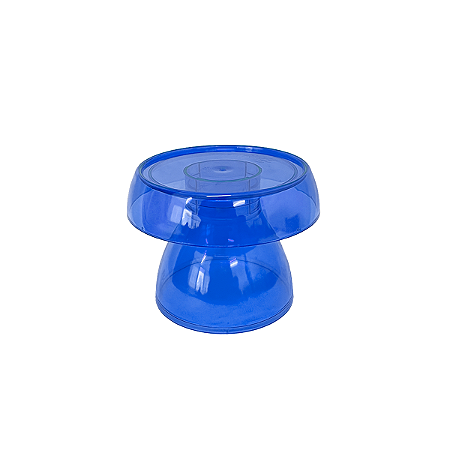 Boleira Cogumelo Clean Pequeno Azul Só Boleiras Decorativa