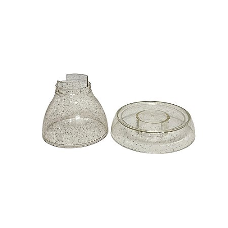 BOLEIRA COGUMELO CLEAN PEQUENO GLITTER DOURADA